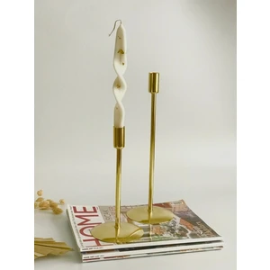 Shura Homeware Gold 2 Li Şamdan Çubuk Mumluk Dekor