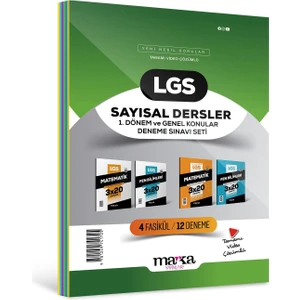 Marka Yayınları 2025 LGS Sayısal Dersler 1. Dönem ve Genel Konular Deneme Sınavı Seti 4 Fasikül 12 Deneme