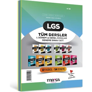 Marka Yayınları 2025 LGS 1. Dönem ve Genel Konular Tüm Dersler Deneme Sınavı Seti 12 Fasikül 54 Deneme