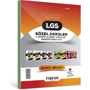 Marka Yayınları 2025 LGS Sözel Dersler 1. Dönem ve Genel Konular Deneme Sınavı Seti 8 Fasikül 38 Deneme