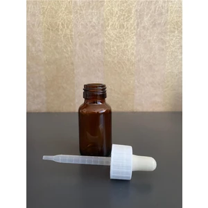 30 cc Amber Cam Şişe Plastik Damlalıklı 24 Adet