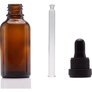 Amber Cam Şişe 20 ml Cam Damlalıklı 50 Adet