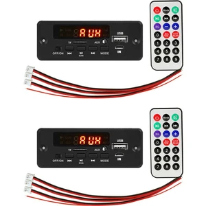 2 Takım 2X25W 50W Amplifikatör Mp3 Çalar Dekoder Kurulu 5V-12V Bluetooth 5.0 Araba Fm Radyo Modülü Desteği Tf USB Aux Oynatıcı (Yurt Dışından)