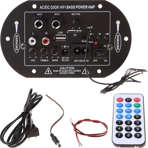 12V 24V Bluetooth Amplifikatör Kurulu 30-120W Hifi Çift Mikrofon Arayüzü Araba Subwoofer Amplifikatör Modülü (Abd Tak) (Yurt Dışından)