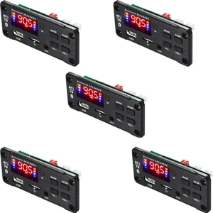 5x Amplifikatör 25WX2 12V Mp3 Dekoder Kurulu Ses Modülü Bluetooth 5.0 Kablosuz Müzik Araba Mp3 Çalar Bluetooth ile (Yurt Dışından)