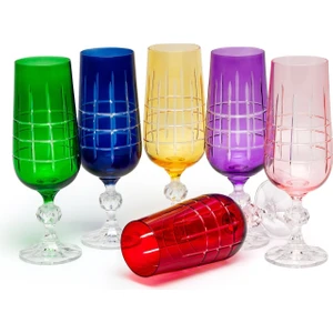 Leonarte Casa Bohemia Kristal Lime 250ML Renkli Kesme Kahve Su Bardağı