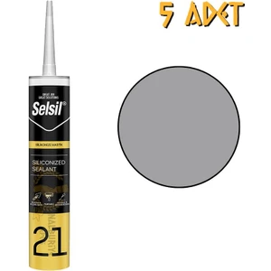 Silikonize Mastik Gri 500 Gr. - 5 Adet