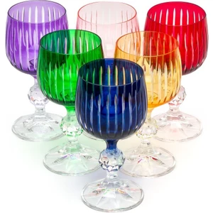 Leonarte Casa Bohemia Kristal Sarpy 150ML Renkli Kesme Kahve Su Bardağı