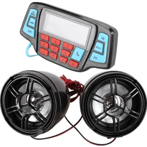 Motosiklet Mp3 Müzik Çalar Ses Eller Serbest Bluetooth Stereo Hoparlör Fm Radyo Su Geçirmez Ses Sistemi (Yurt Dışından)