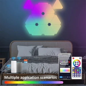 Akıllı Rgb Dıy LED Atmosfer Işıkları Wıfı Üçgen Duvar Işığı App (Yurt Dışından)