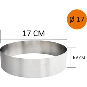 Pasta Çemberi Pandispanya Yuvarlak 17 cm H6