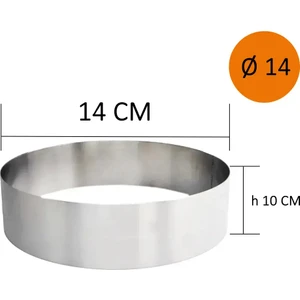 Pasta Çemberi Pandispanya Yuvarlak 14 cm H10