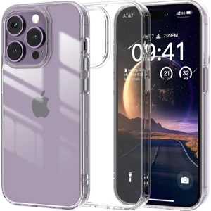 Apple Iphone 14 Pro Max Kılıf Space Kapak Darbe Emici Kamera Korumasız Şeffaf Silikon Kılıf