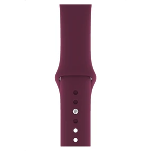 Apple Watch Seri 1/2/3/4/5/6/7/8/se/ultra 38MM 40MM 41MM Kordon Kayış Bileklik Klasik Silikon Mürdüm