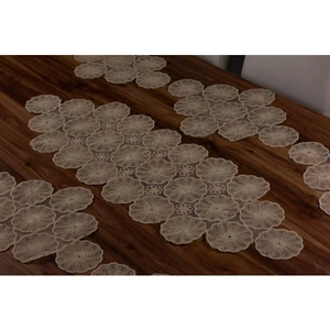 Tropik Home Amerikan Servis Supla ve Runner Set 6 Kişilik Nakışlı 7 Parça Çeyizlik Takımı