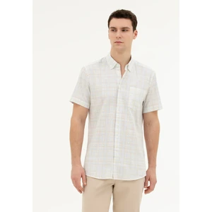 Pierre Cardin Erkek Taş Regular Fit Kısa Kollu Gömlek 50284924-VR049