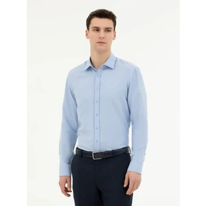 Pierre Cardin Erkek Koyu Mavi Slim Fit Uzun Kollu Gömlek 50285594-VR032