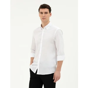 Pierre Cardin Erkek Beyaz Slim Fit Uzun Kollu Gömlek 50283343-VR013