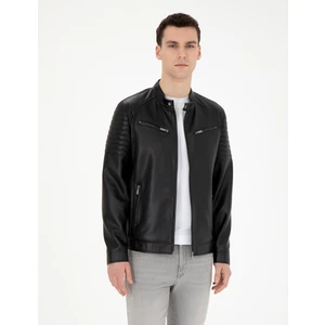 Pierre Cardin Erkek Siyah Suni Deri Ceket 50293984-001