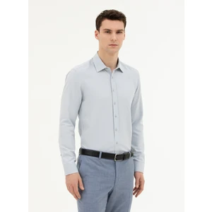 Pierre Cardin Erkek Gri Slim Fit Uzun Kollu Gömlek 50285594-VR024