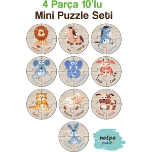 Notpa Türkçe-Ingilizce Ilk Puzzle'm Rakamlar Serisi 10'lu Set