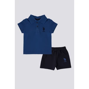 U.S. Polo Assn. Lisanslı Collar Cobalt Erkek Bebek Takımı