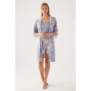 Pierre Cardin Nighty Mor Kadın Kısa Kol Pijama Takımı