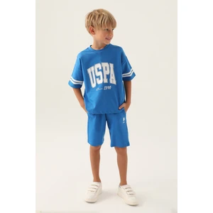 U.S. Polo Assn. Lisanslı Sim Cobalt Erkek Çocuk Bermuda Takım