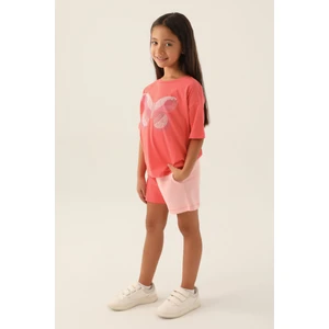 Rolypoly Kız Çocuk Turuncu Şort Takım