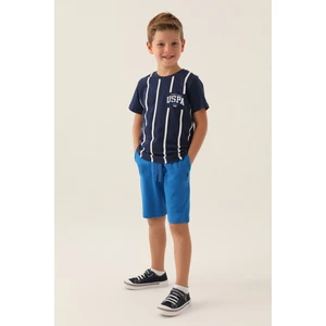 U.S. Polo Assn. Lisanslı Since Koyu Indigo Erkek Çocuk Bermuda Takım