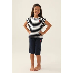 U.S. Polo Assn. Lisanslı Basic Lacivert Kız Çocuk Kapri Takım