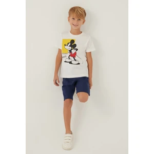Mickey Mouse Beyond Krem Erkek Çocuk Bermuda Takım