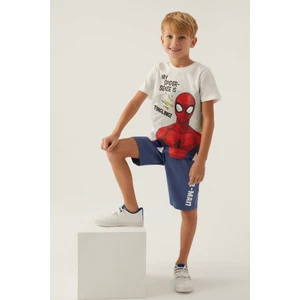 Marvel Spider-Man Sense Krem Erkek Çocuk Bermuda Takım