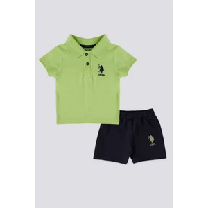 U.S. Polo Assn. Lisanslı Collar Yeşil Bebek Takımı