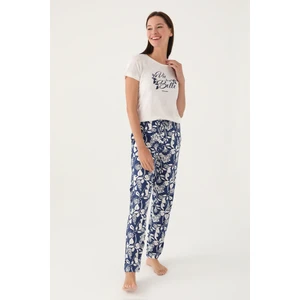 Pierre Cardin Belle Krem Kadın Kısa Kol Pijama Takımı