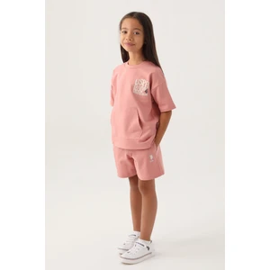 U.S. Polo Assn. Lisanslı Orchid Pembe Kız Çocuk Şort Takım