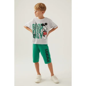 Mickey Mouse Besties Kar Melanj Erkek Çocuk Kapri Takım