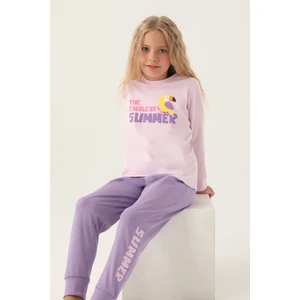 Endless Mor Kız Çocuk Pijama Takımı