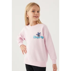 Shape Toz Pembe Kız Çocuk Sweatshirt
