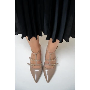 Hiroki Vizon Şerit Detaylı Kadın Topuklu Ayakkabı