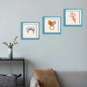 Senden Hediye 3'lüyapışkan Bantlı Söktak Kare Çerçeve 21X21 cm Mavi