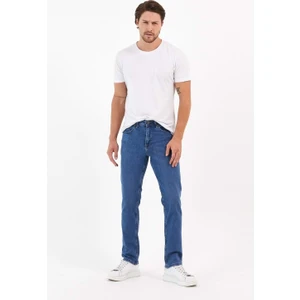 Digital Jeans Fermuarlı Yüksek Bel Orta Mavi Kot Pantolon