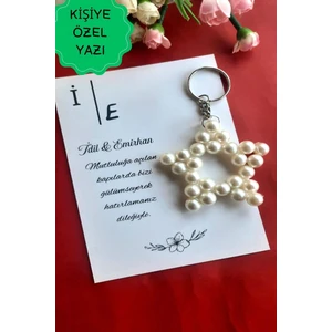 Emtory Home 10 Adet Emtory Inci Yıldız Anahtarlık - Kına Hediyesi - Nikah Hediyesi - Bebek Mevlid Hediyesi