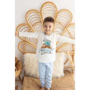 Isme Özel Erkek Çocuk Pijama Takımı %100 Organik Pamuk
