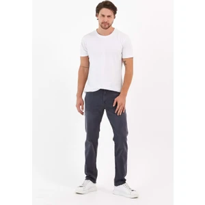 Digital Jeans Fermuarlı Yüksek Bel Gri Kot Pantolon