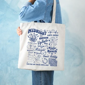 Taylor Swift Midnights Maroon Anti Hero Tote Bez Çanta