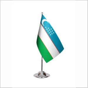 Asya Bayrak Özbekistan Tekli Masa Bayrağı