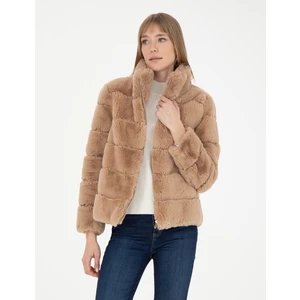 Pierre Cardin Kadın Bej Comfort Fit Suni Kürk 50272215-VR011