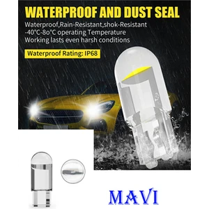 Yeni Nesil T10 LED Dipsiz W5W Mavi Park Tavan Plaka Ampülü