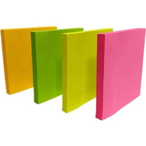 4 Renk Yapışkanlı Kare Postit Not Kağıdı Rbc 76MMX76MM 4X80 Yaprak